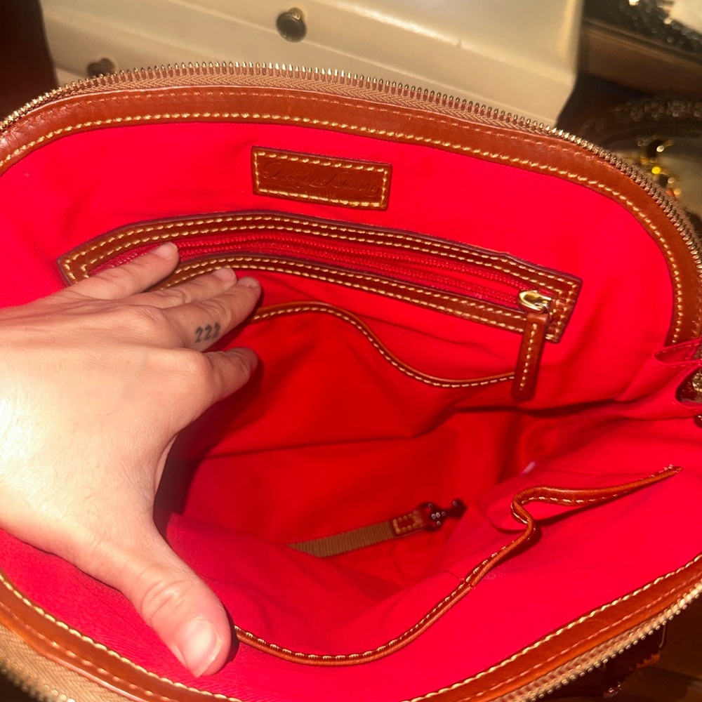 Dooney & Bourke Red Interior Floral Bag - Picture 3 of 7
